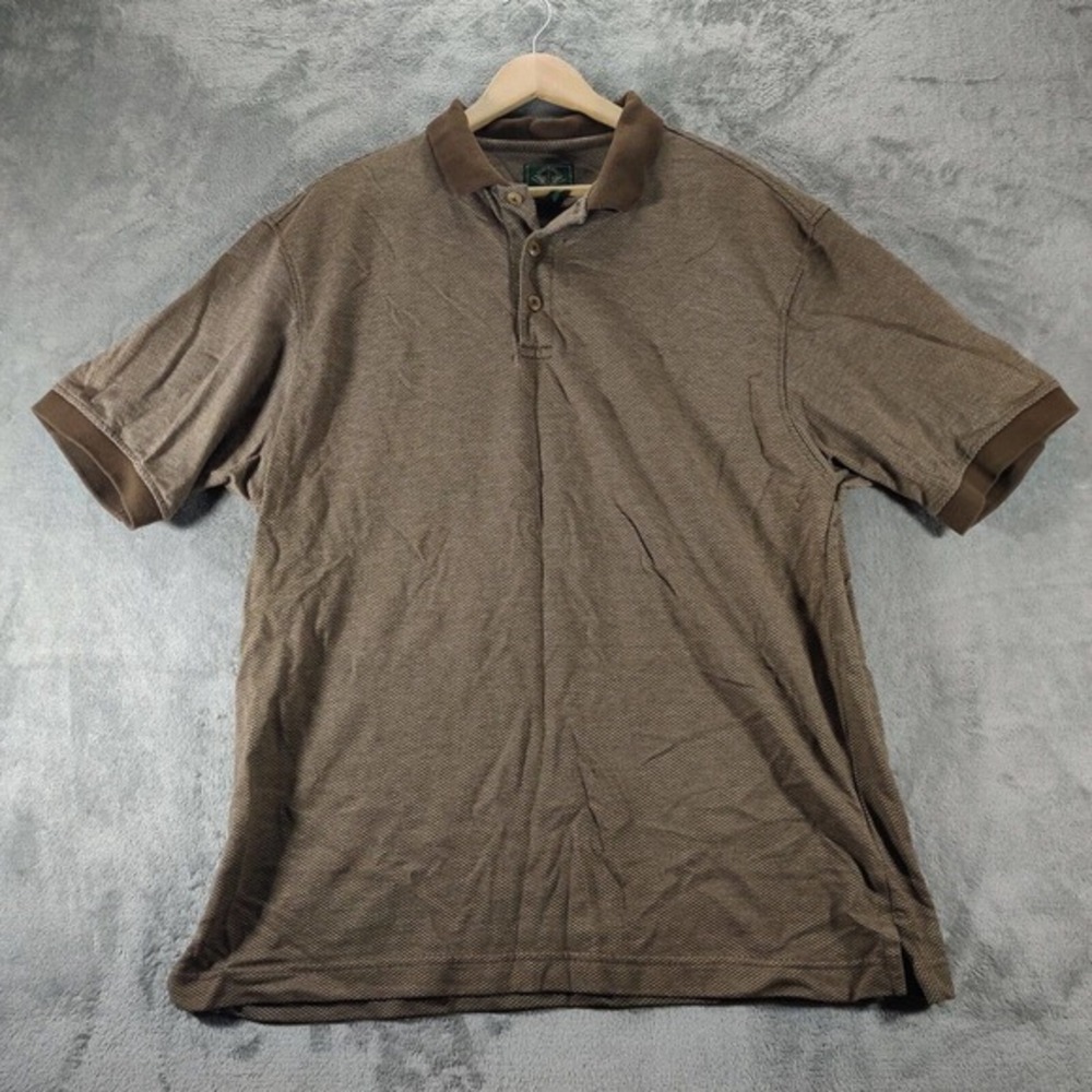 Dockers‎ Shirt Men's XL Brown PREMIUM GOLF POLO Short Sleeve